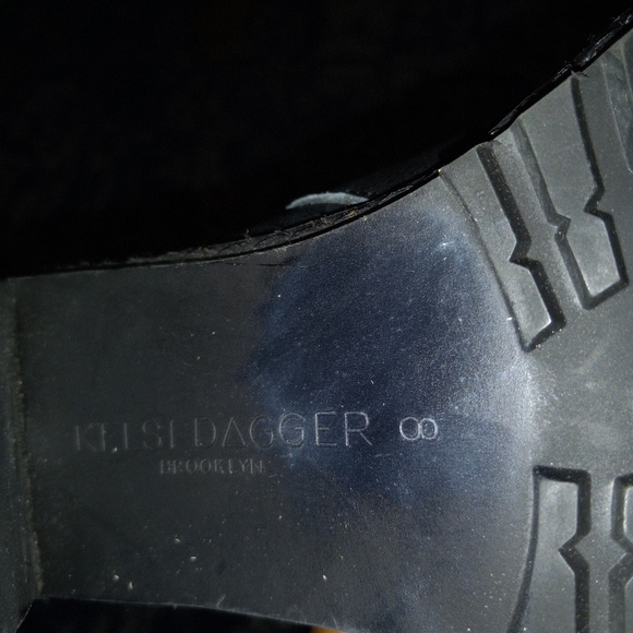 KDB Kelsi Dagger Brooklyn BLACK LAKESIDE OPEN BOOTIES SZ 8 - Picture 8 of 10
